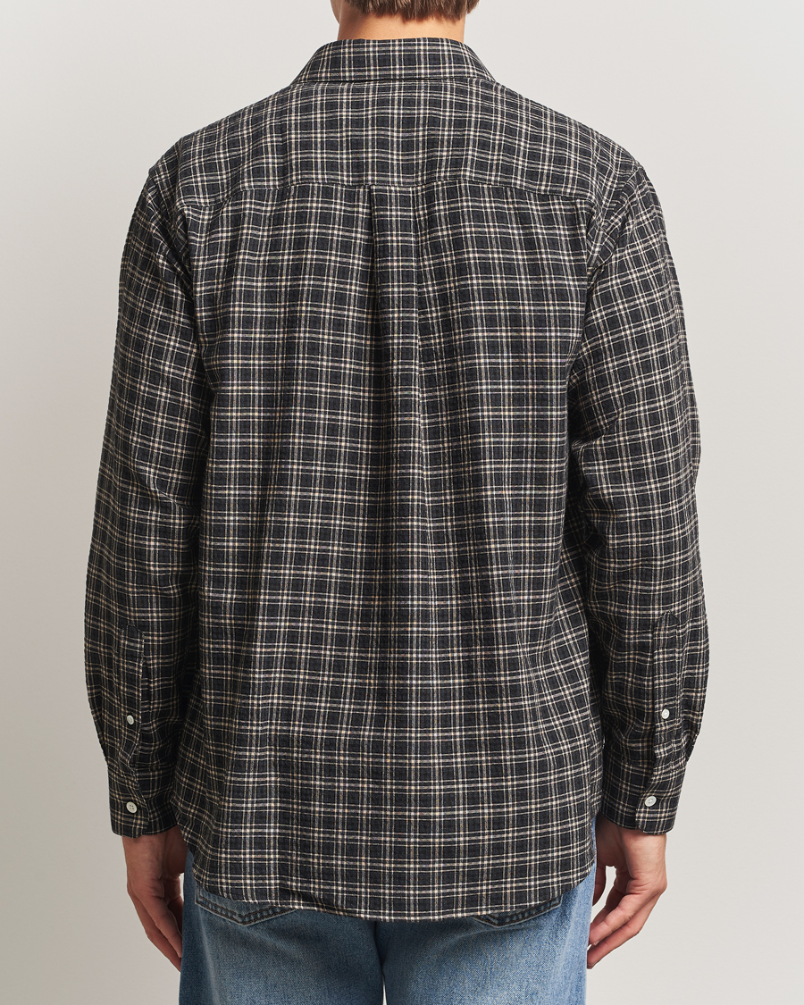 Uomini | Camicie | A Day's March | Landon Checked Shirt Black