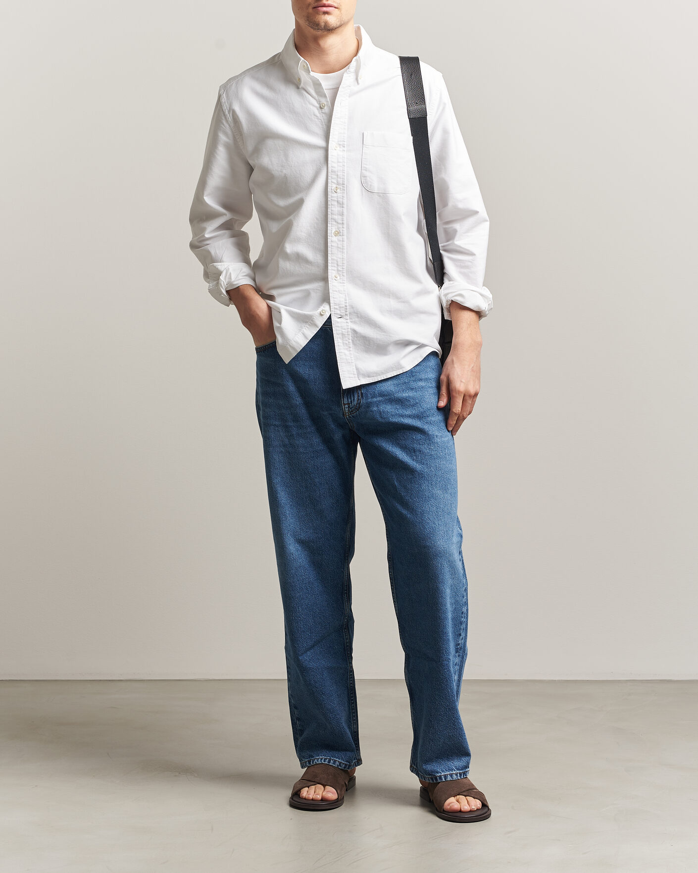 Uomini | Camicie | A Day's March | Classic Oxford Shirt White