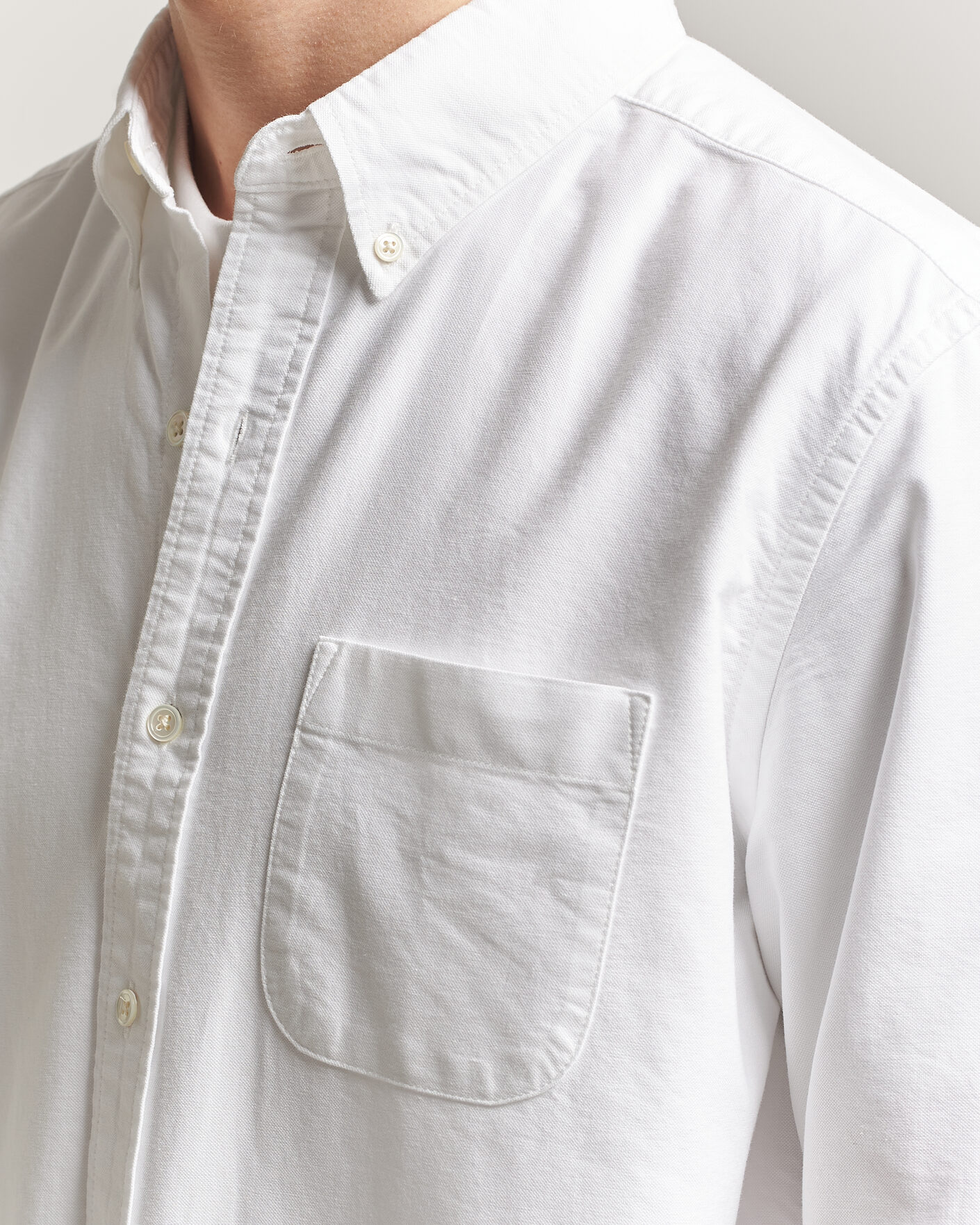 Uomini | Camicie | A Day's March | Classic Oxford Shirt White