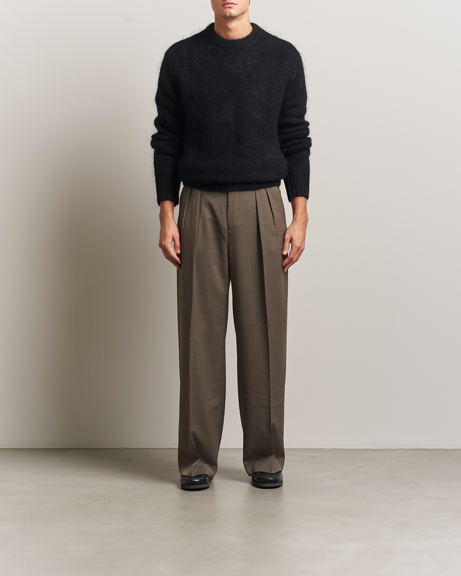 Uomini | Maglieria | A Day's March | Tietar Mohair Sweater Black