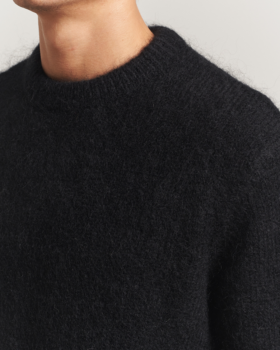Uomini | Maglieria | A Day's March | Tietar Mohair Sweater Black