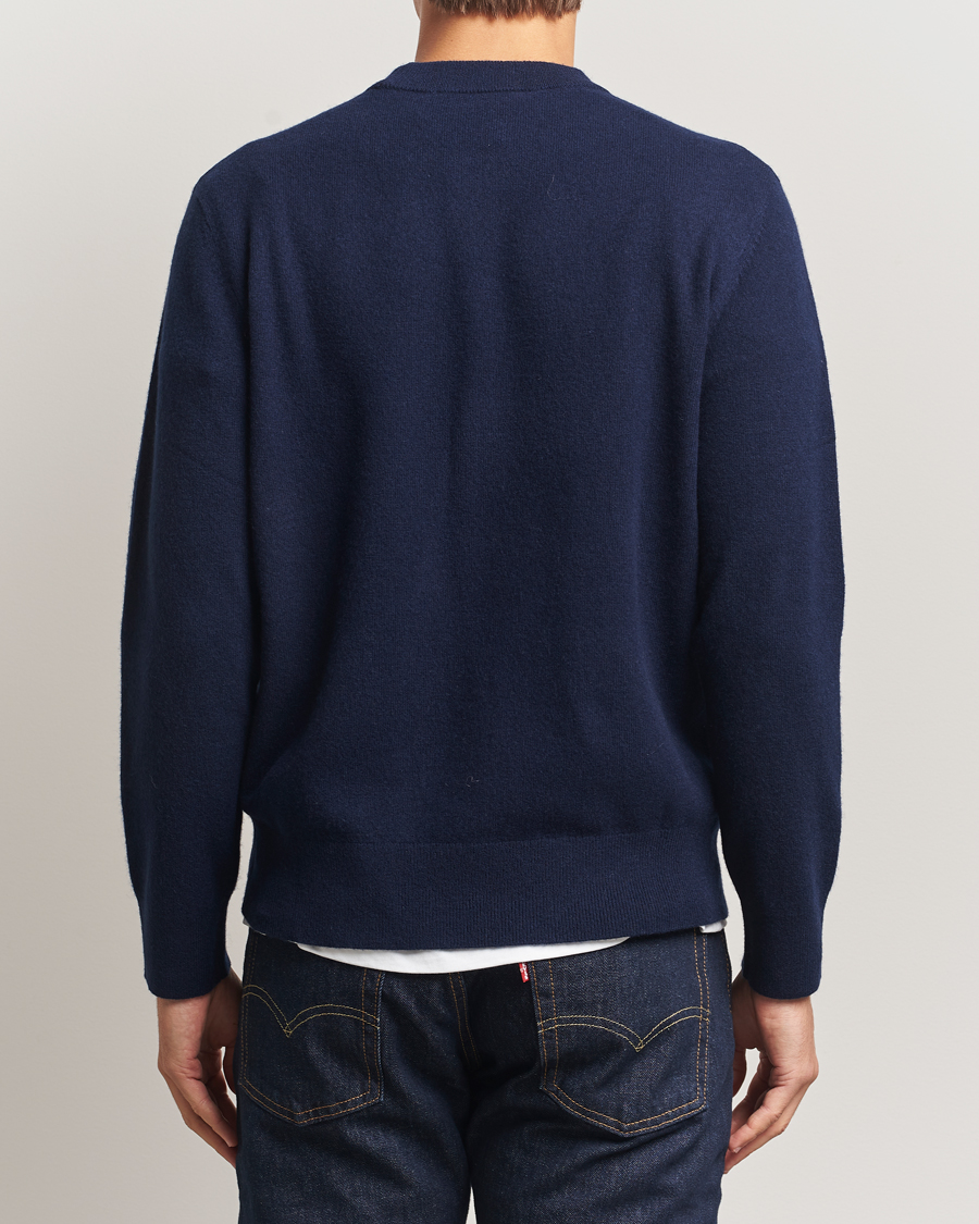 Uomini | Maglieria | A Day's March | Marlow Cashmere Blend Sweater Navy