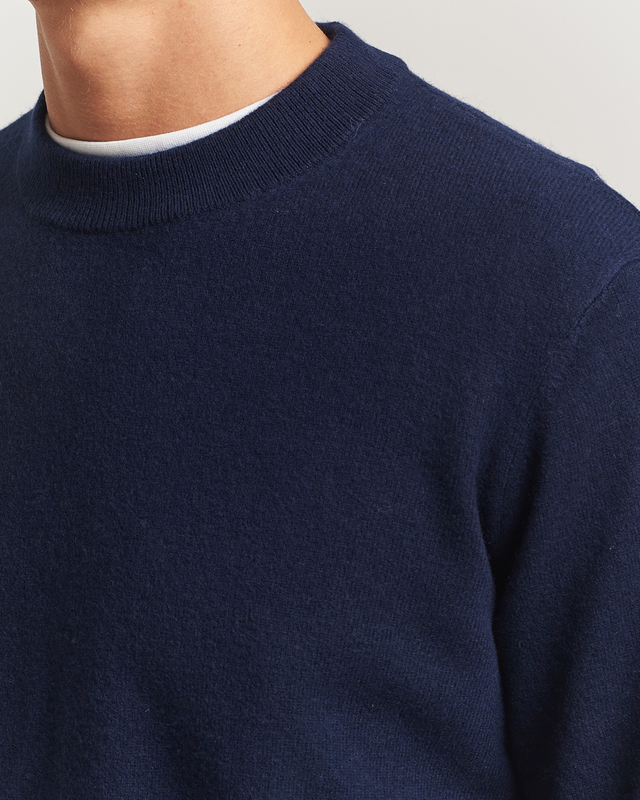 Uomini | Maglieria | A Day's March | Marlow Cashmere Blend Sweater Navy