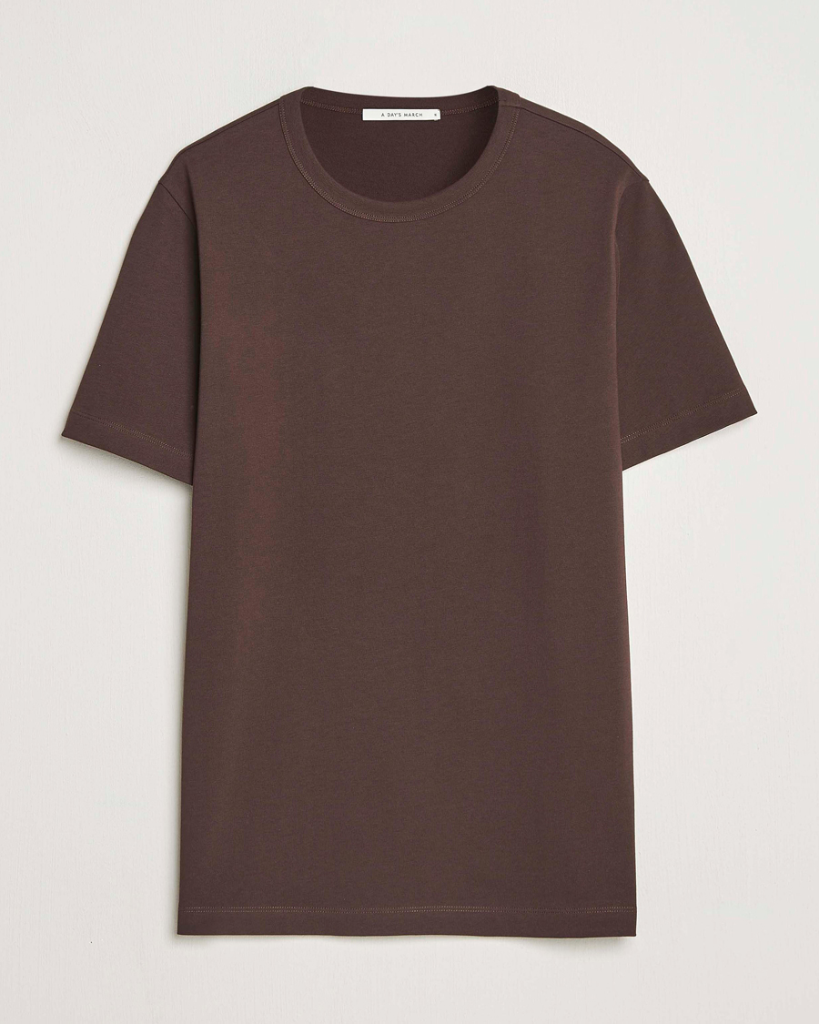 Uomini | T-shirt | A Day's March | Heavyweight T-Shirt Dark Brown