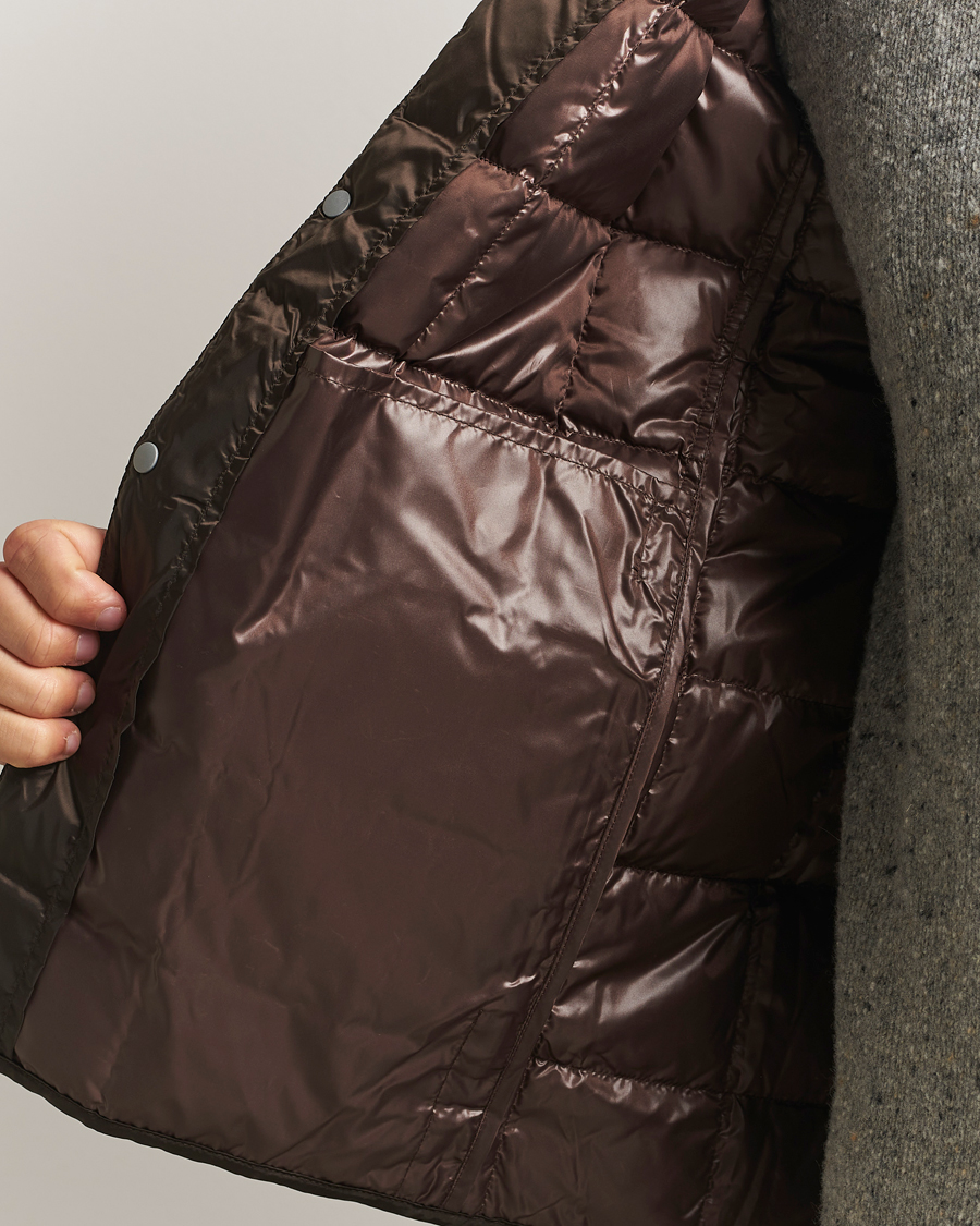 Uomini | Giacche | TAION | Crew Neck Button Down Jacket Dark Choco