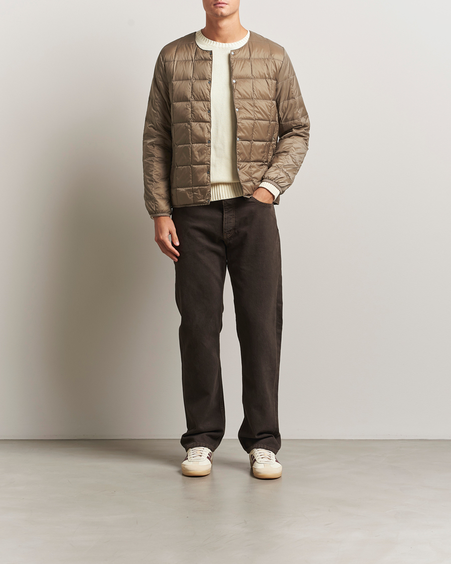 Uomini | Giacche | TAION | Crew Neck Button Down Jacket Khaki