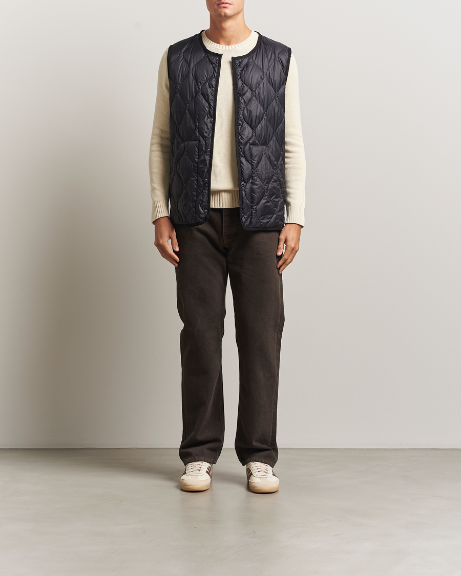 Uomini | Gilet | TAION | Military Crew Neck Down Vest Black