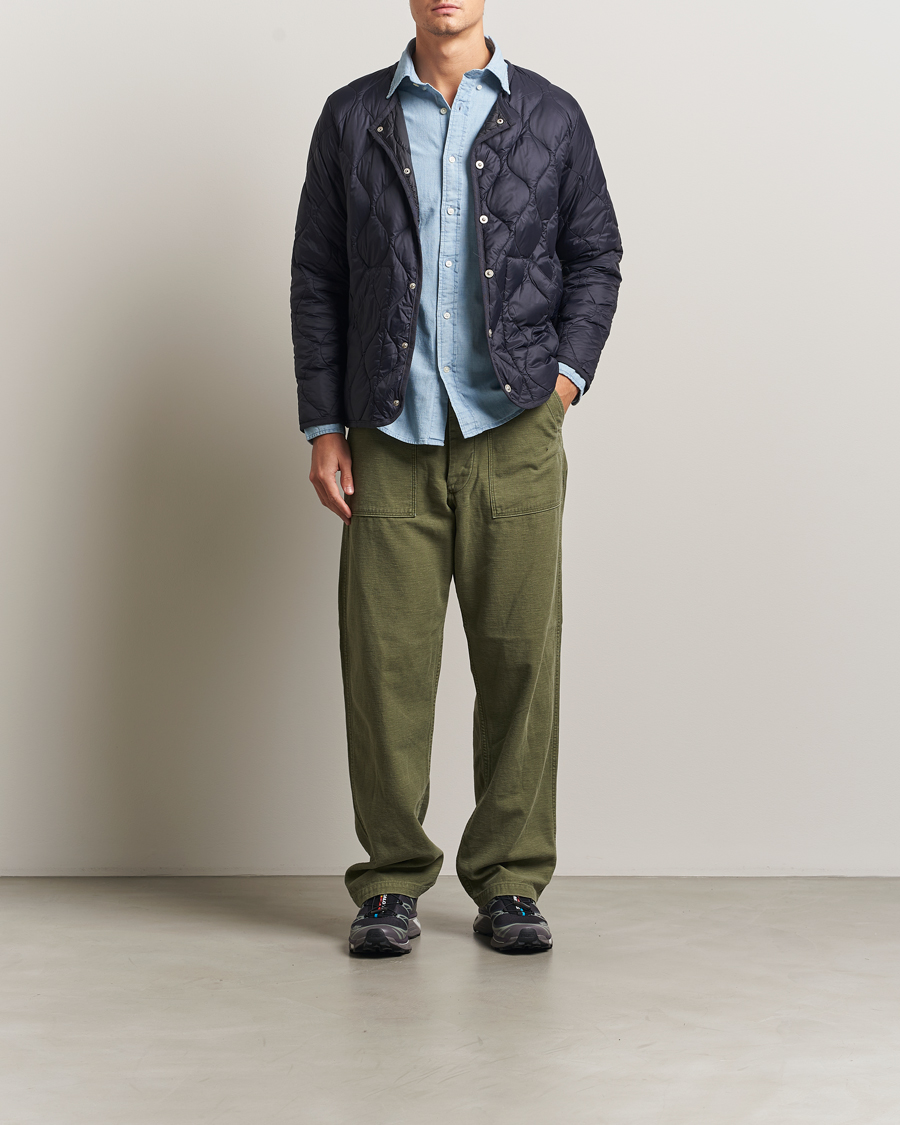 Uomini | Giacche | TAION | Military Crew Neck Down Jacket Navy