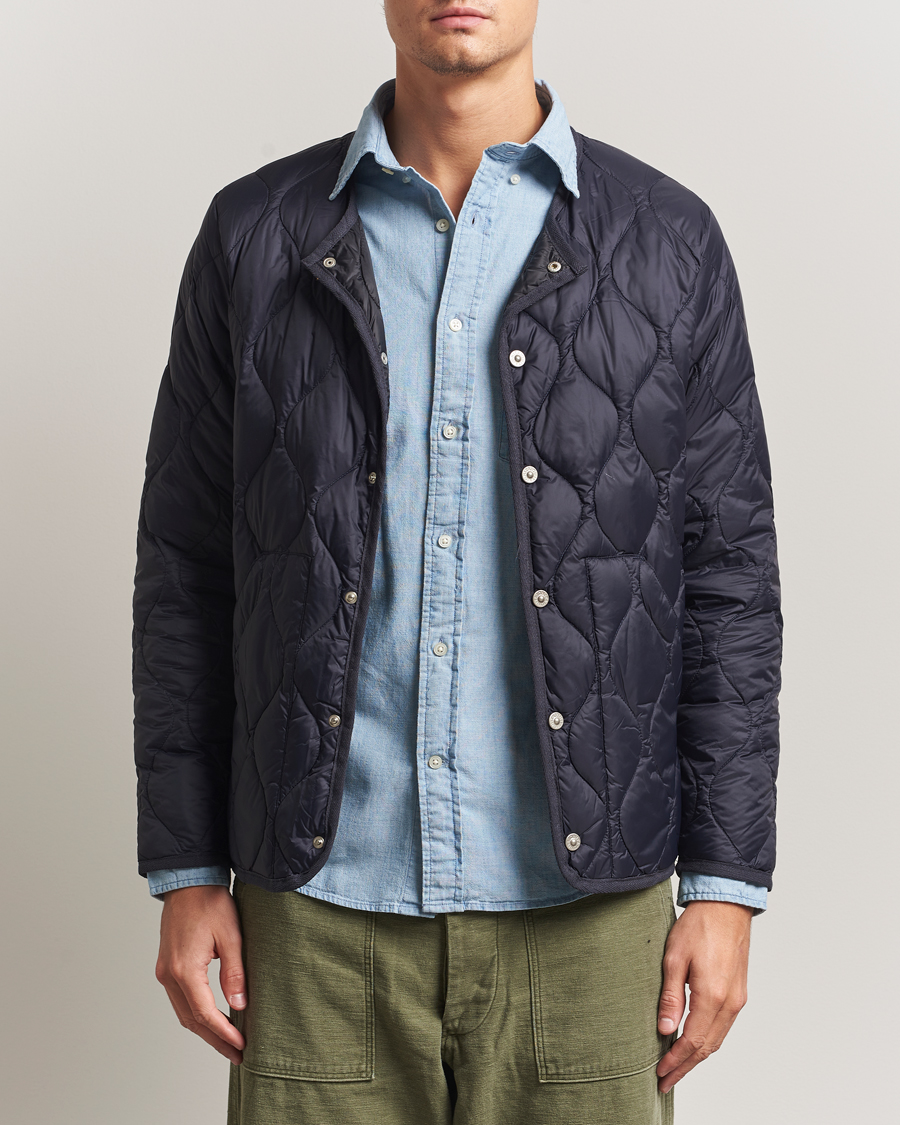 Uomini | Giacche | TAION | Military Crew Neck Down Jacket Navy