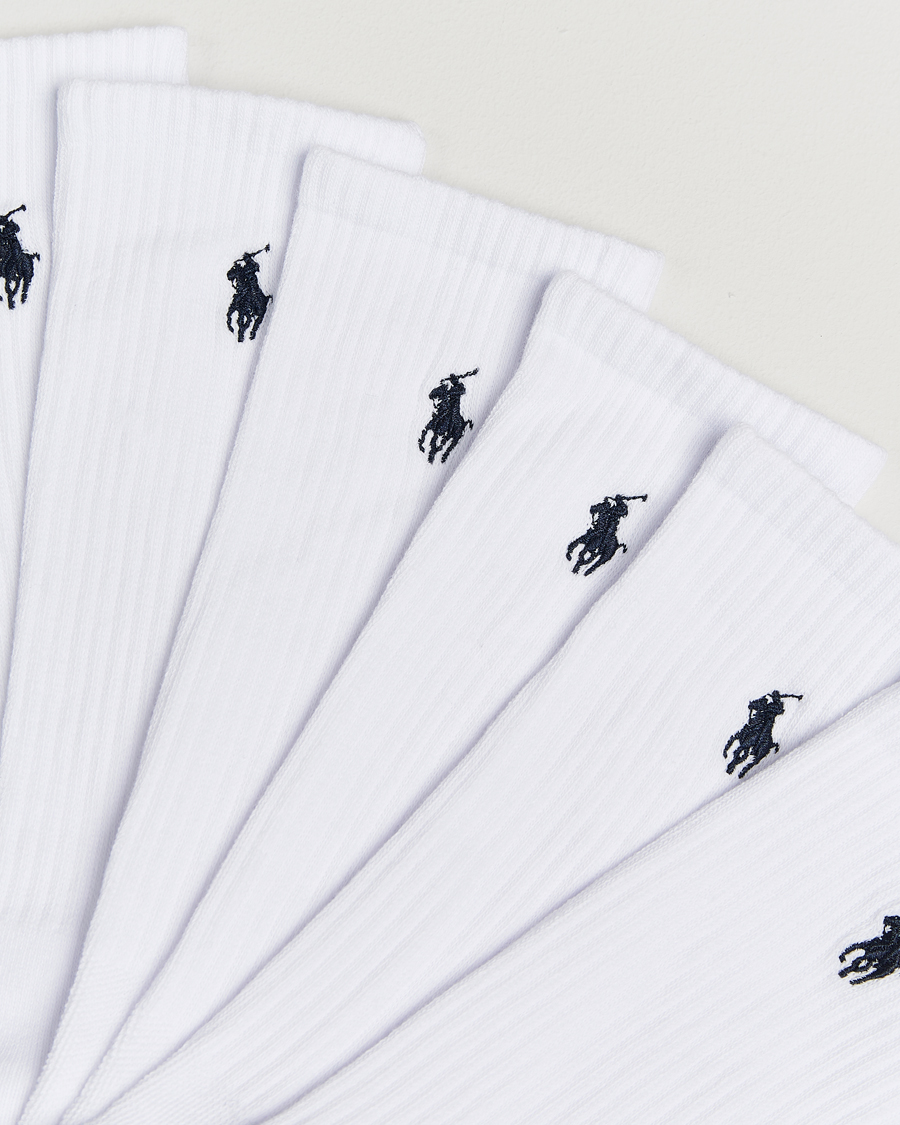 Uomini | Biancheria intima | Polo Ralph Lauren | 6-Pack Cotton Crew Socks White