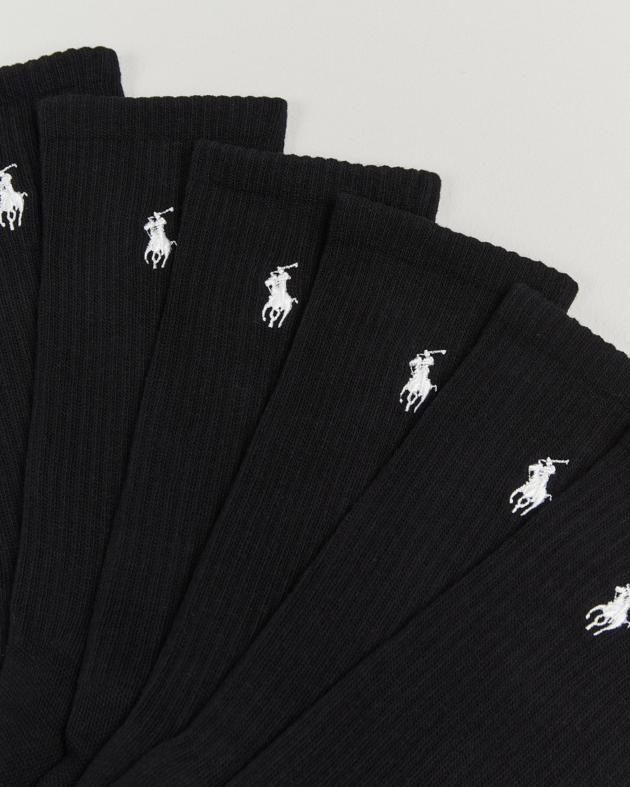 Uomini | Biancheria intima | Polo Ralph Lauren | 6-Pack Cotton Crew Socks Black