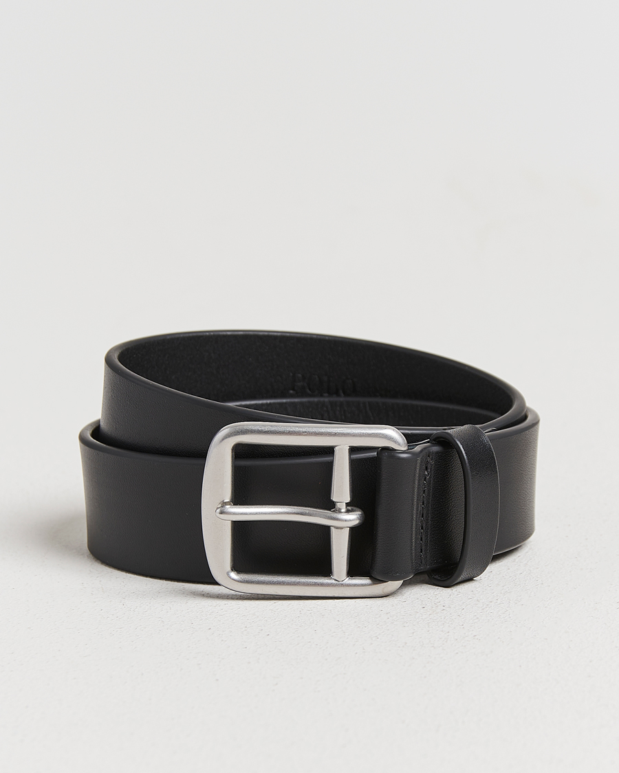 Uomini | Cinture | Polo Ralph Lauren | Signature Pony Leather Belt Black