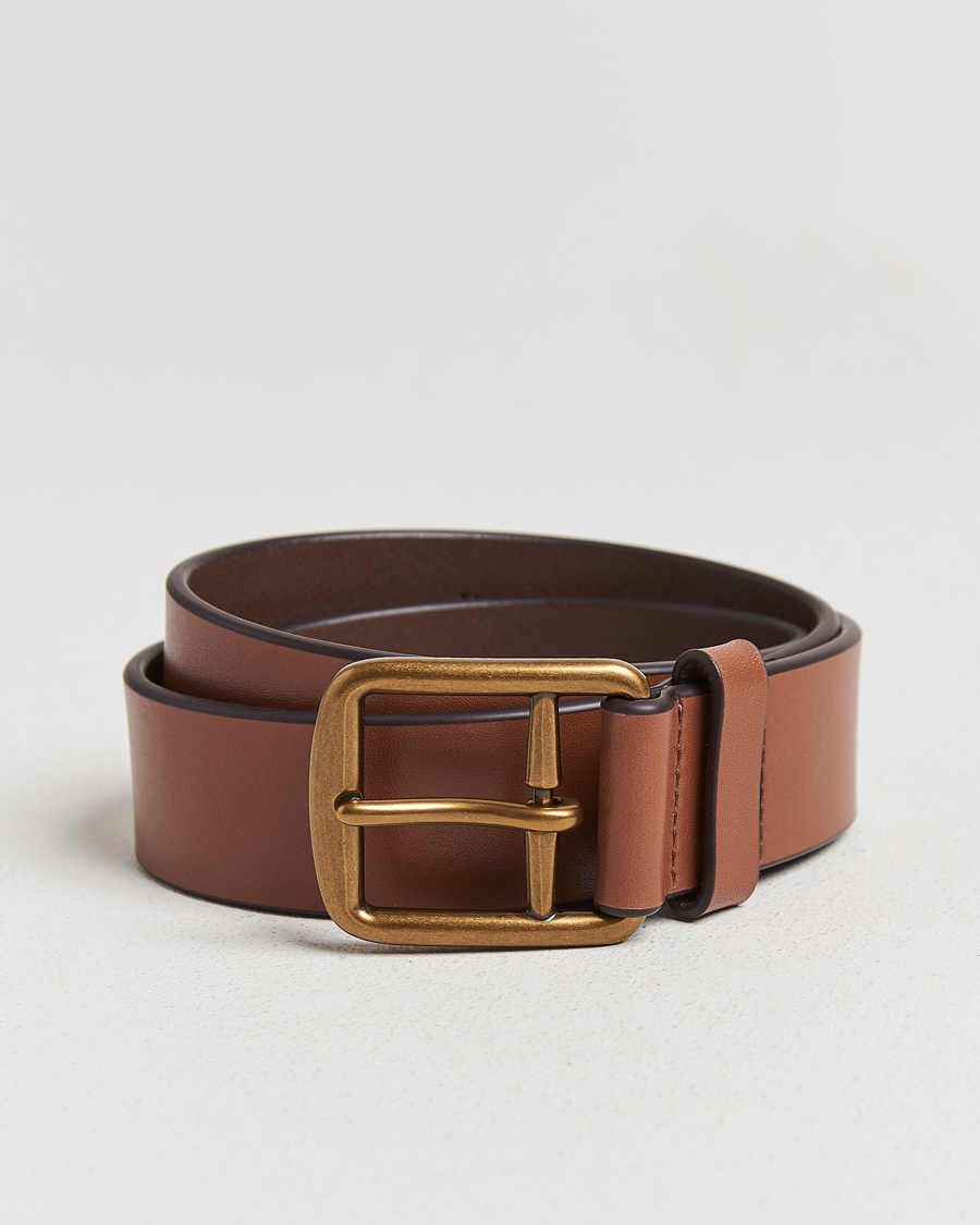 Uomini | Cinture | Polo Ralph Lauren | Signature Pony Leather Belt Saddle