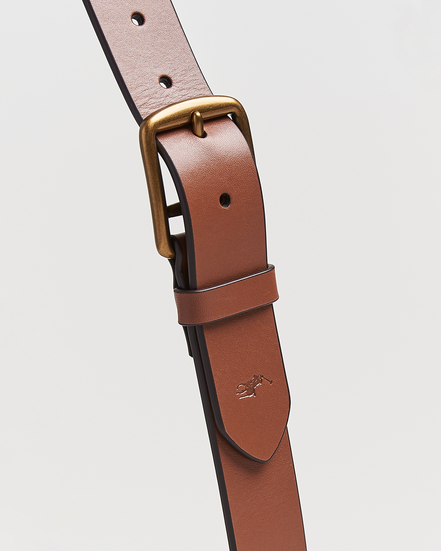 Uomini | Cinture | Polo Ralph Lauren | Signature Pony Leather Belt Saddle