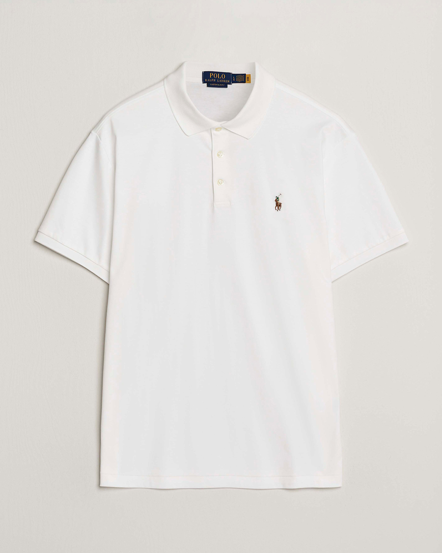 Uomini | Polo | Polo Ralph Lauren | Custom Slim Fit Cotton Polo White