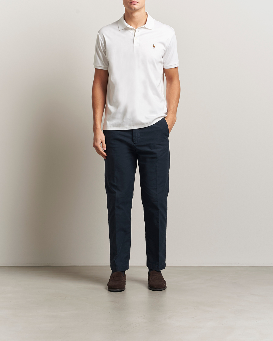 Uomini | Polo | Polo Ralph Lauren | Custom Slim Fit Cotton Polo White