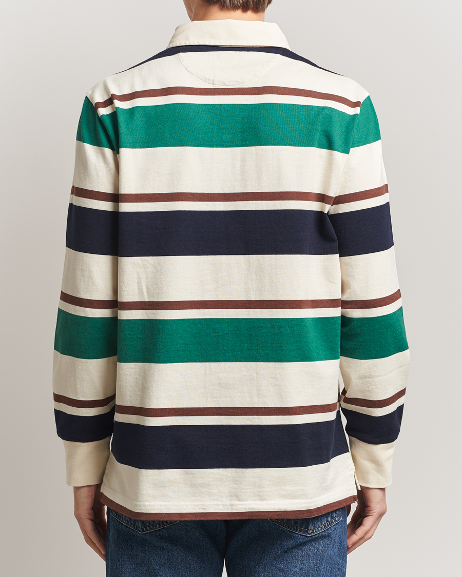 Uomini | Maglieria | GANT | Striped Heavy Rugger Cream Multi