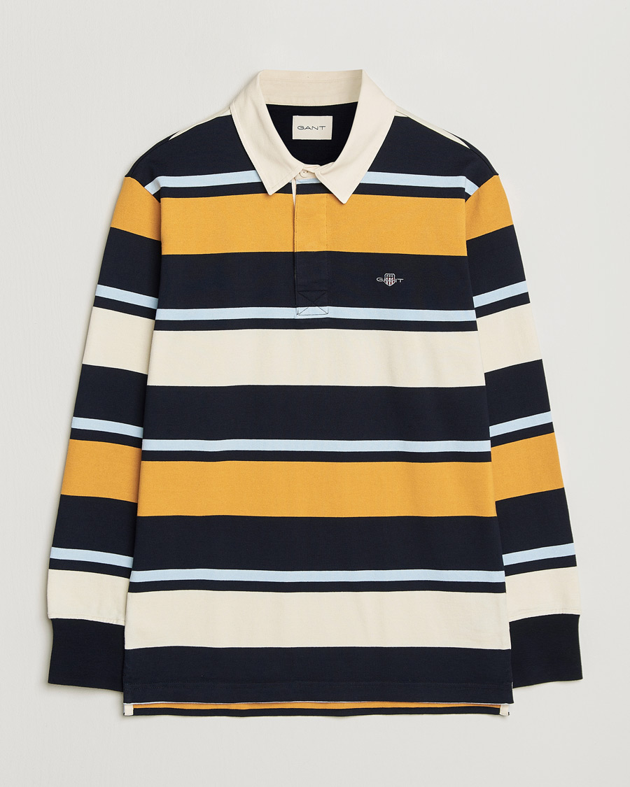 Uomini | Maglieria | Gant | Striped Heavy Rugger Evening Blue Multi