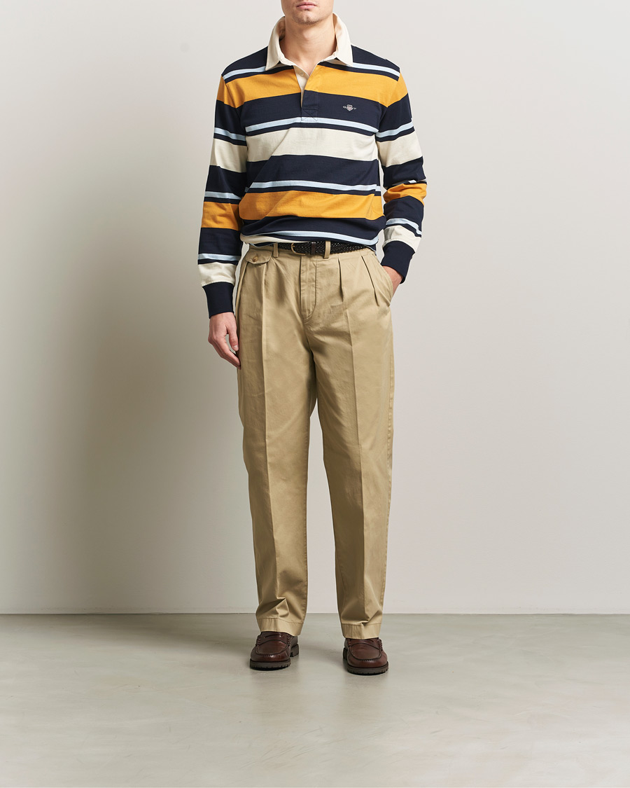 Uomini | Maglieria | GANT | Striped Heavy Rugger Evening Blue Multi