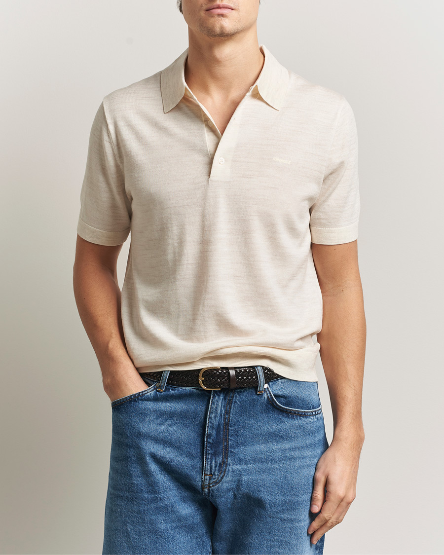 Uomini | Polo | Gant | Extrafine Merino Polo Seed Melange