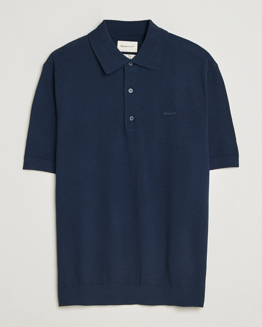 Uomini | Polo | GANT | Extrafine Merino Polo Marine