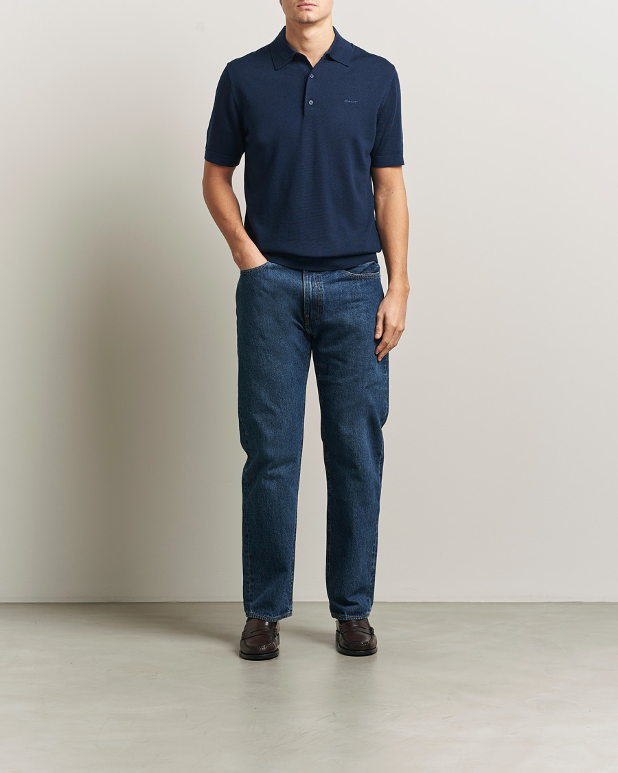 Uomini | Polo | GANT | Extrafine Merino Polo Marine