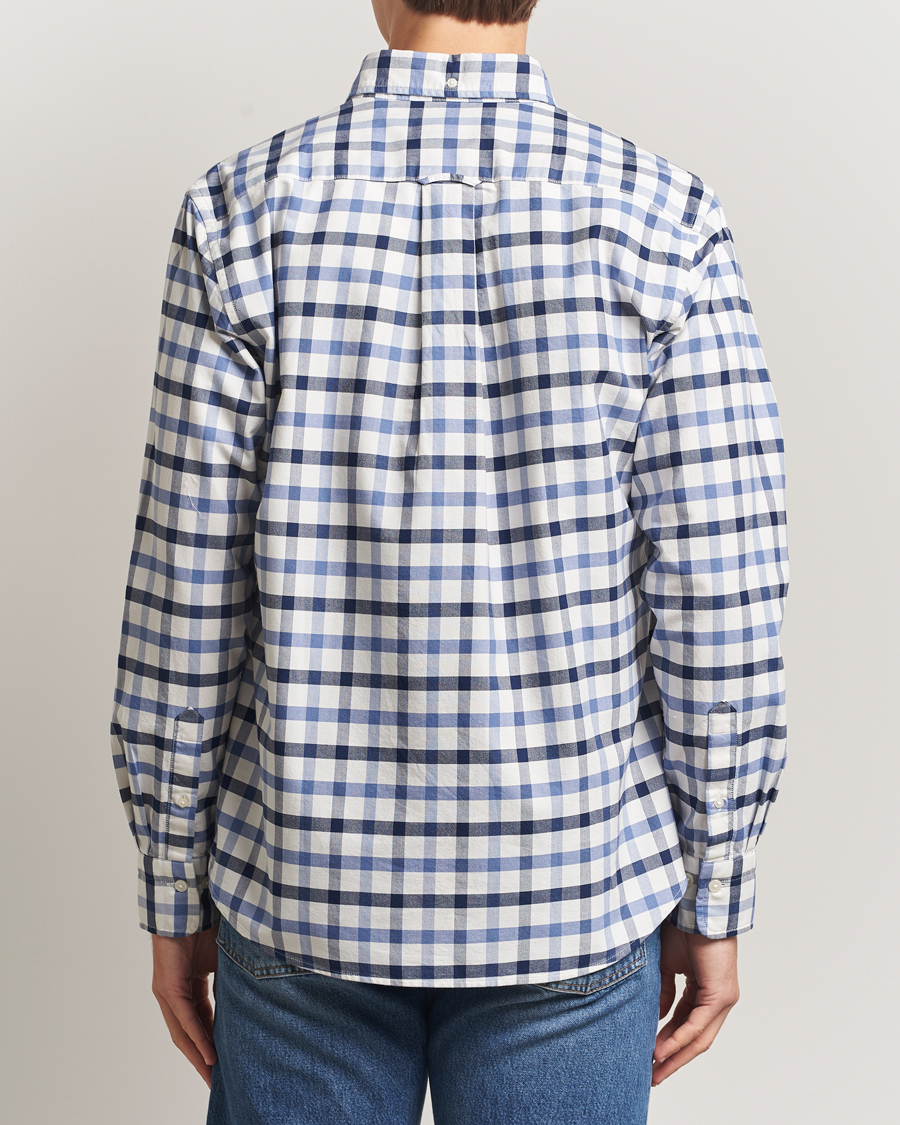Uomini | Camicie | Gant | Regular Fit Oxford Checked Shirt Greyish Blue