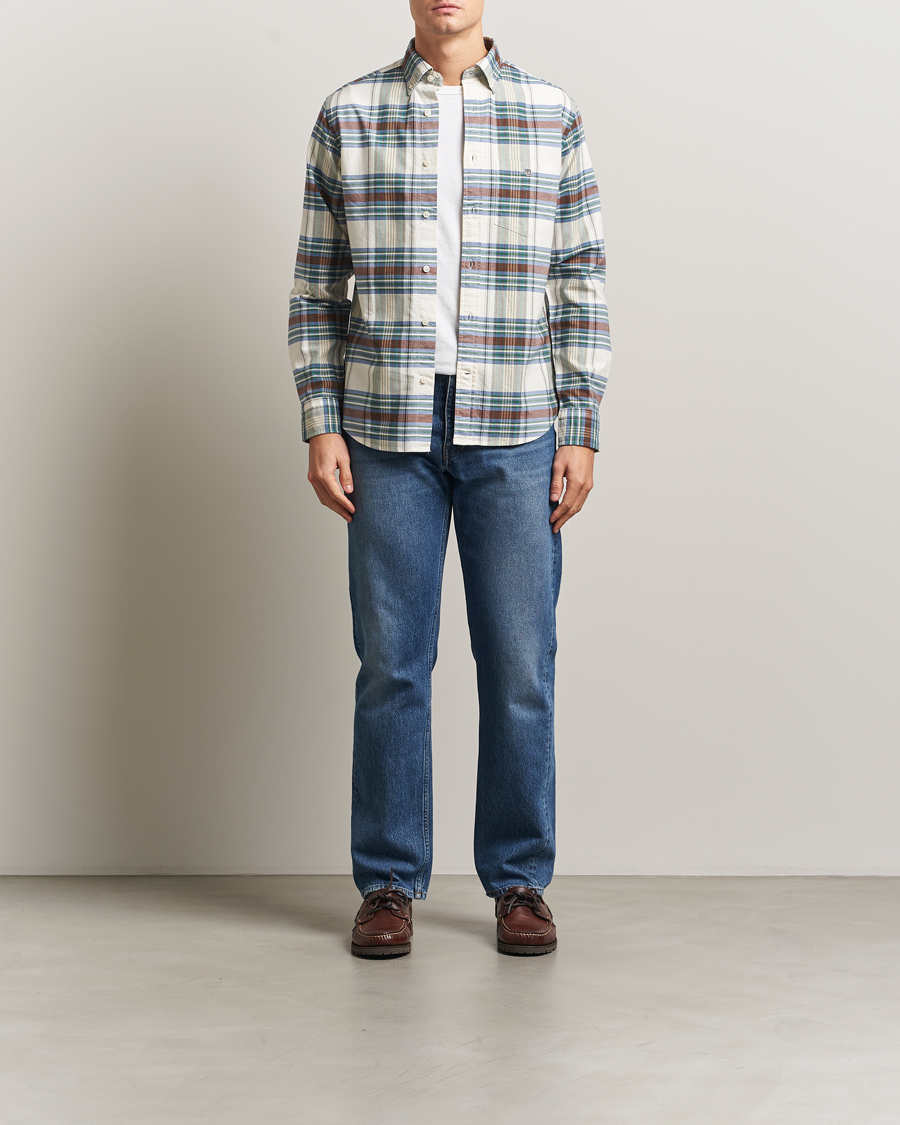 Uomini | Camicie | Gant | Regular Fit Oxford Checked Shirt Woody Green