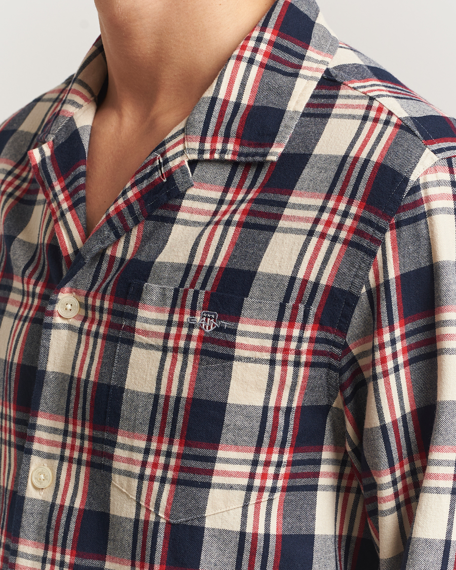 Uomini | Accappatoi & Pigiami | GANT | Flannel Checked Pyjama Set Ruby Red