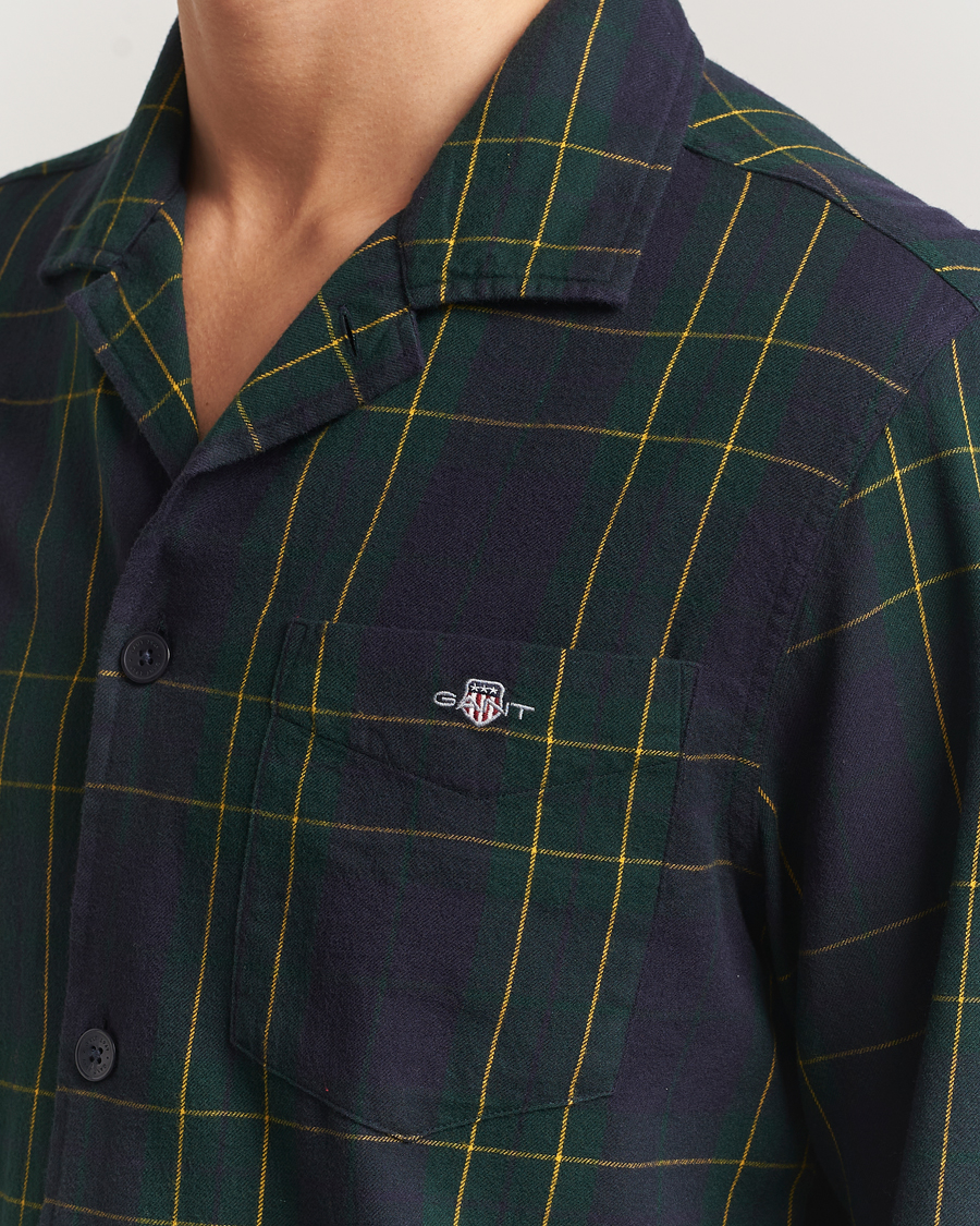 Uomini | Accappatoi & Pigiami | GANT | Flannel Checked Pyjama Set Forest Green