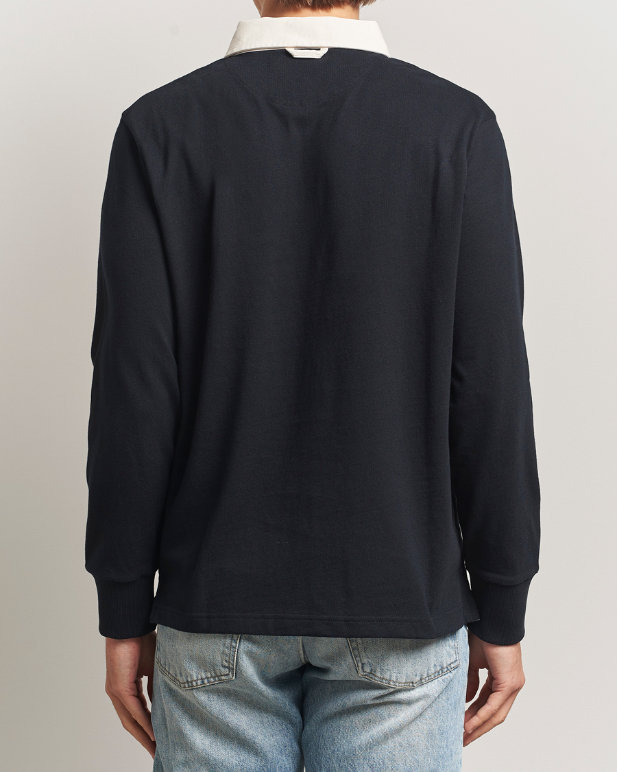 Uomini | Maglieria | Gant | Blocked Logo Heavy Rugger Black