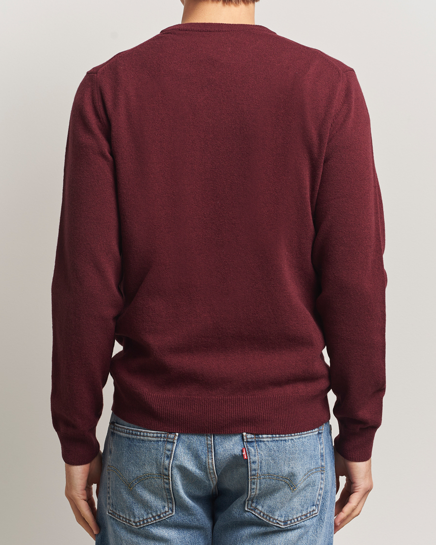 Uomini | Maglieria | Gant | Superfine Lambswool Crew Neck Bordeaux Melange