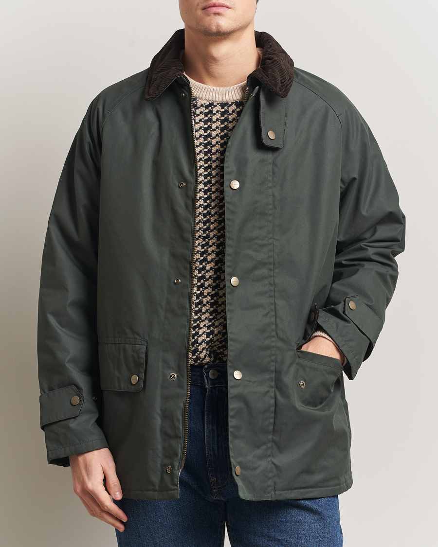Uomini | Giacche | GANT | Waxed Barn Jacket Woody Green