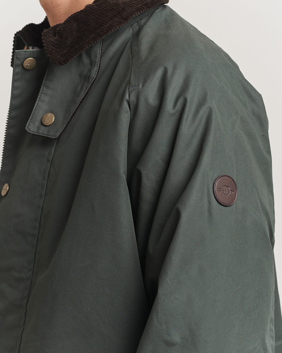 Uomini | Giacche | GANT | Waxed Barn Jacket Woody Green