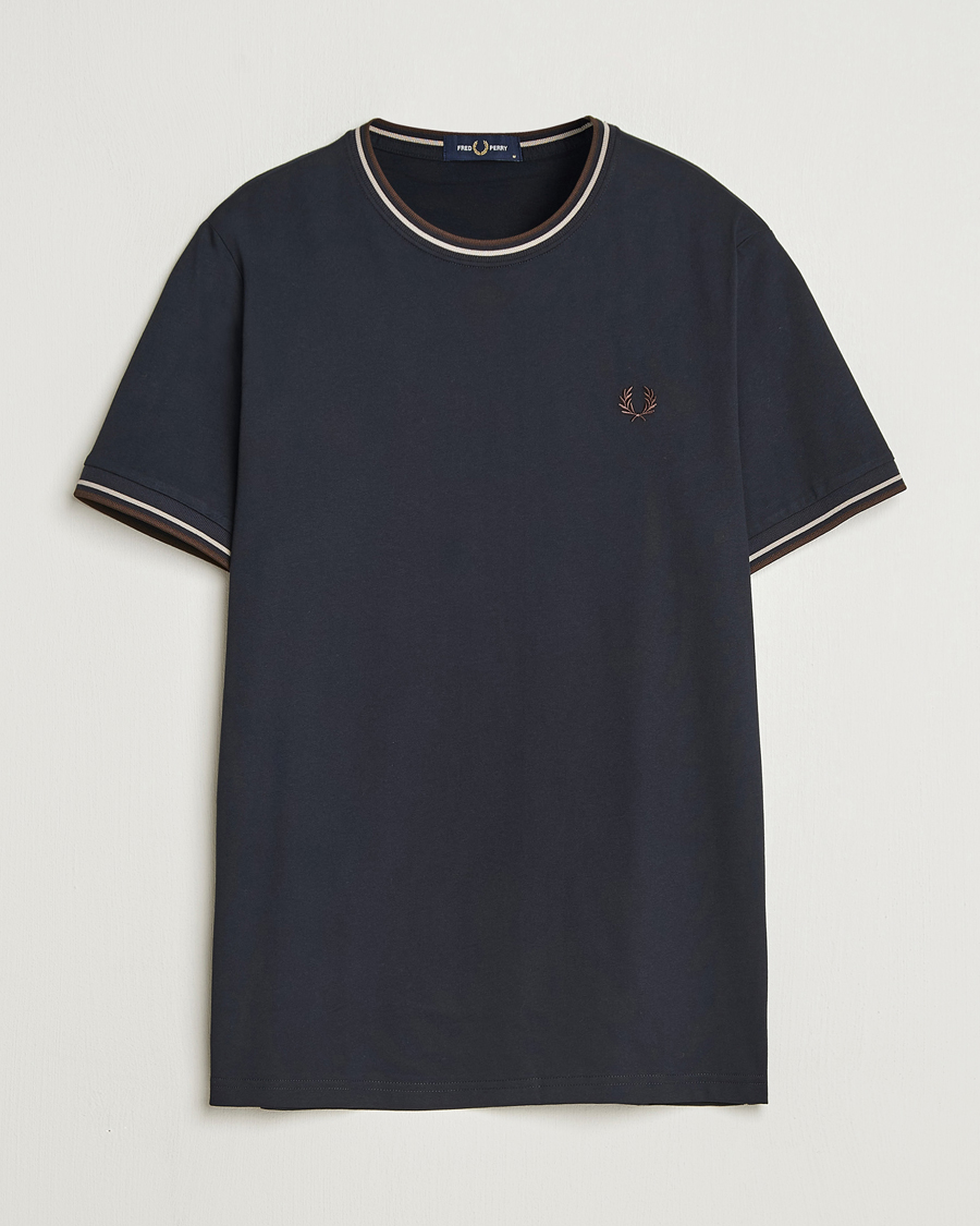 Uomini | T-shirt | Fred Perry | Twin Tipped T-Shirt Navy