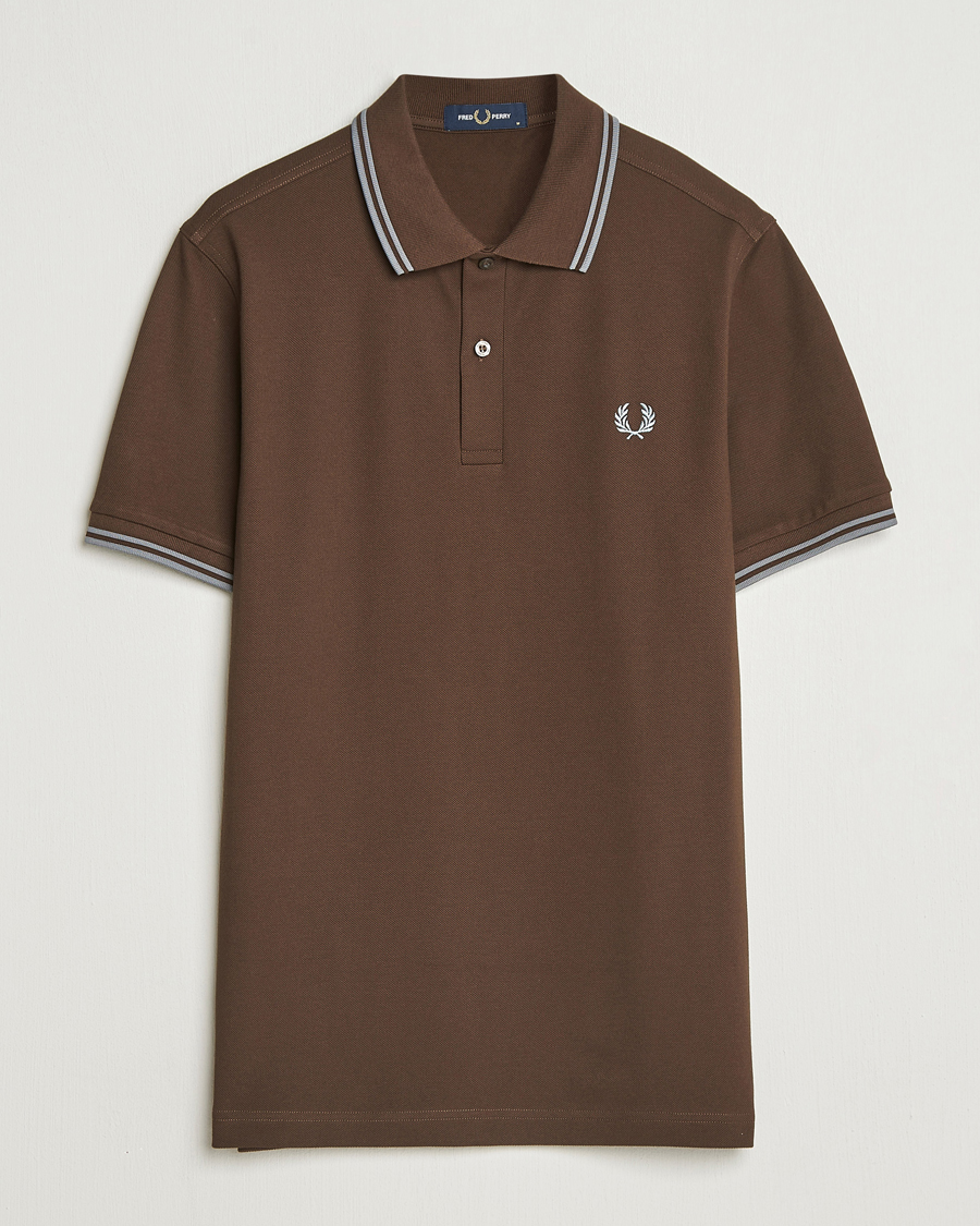 Uomini | Polo | Fred Perry | Twin Tipped Shirt Burnt Tobacco