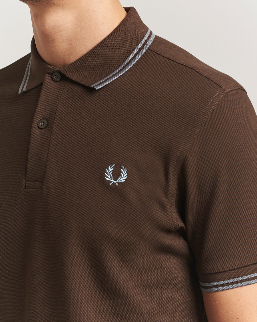 Uomini | Polo | Fred Perry | Twin Tipped Shirt Burnt Tobacco