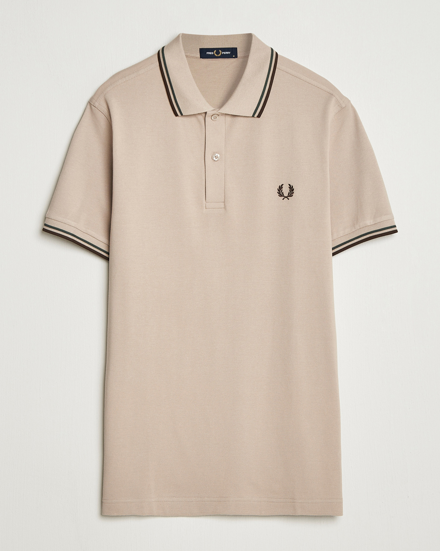 Uomini | Polo | Fred Perry | Twin Tipped Shirt Warm Oat
