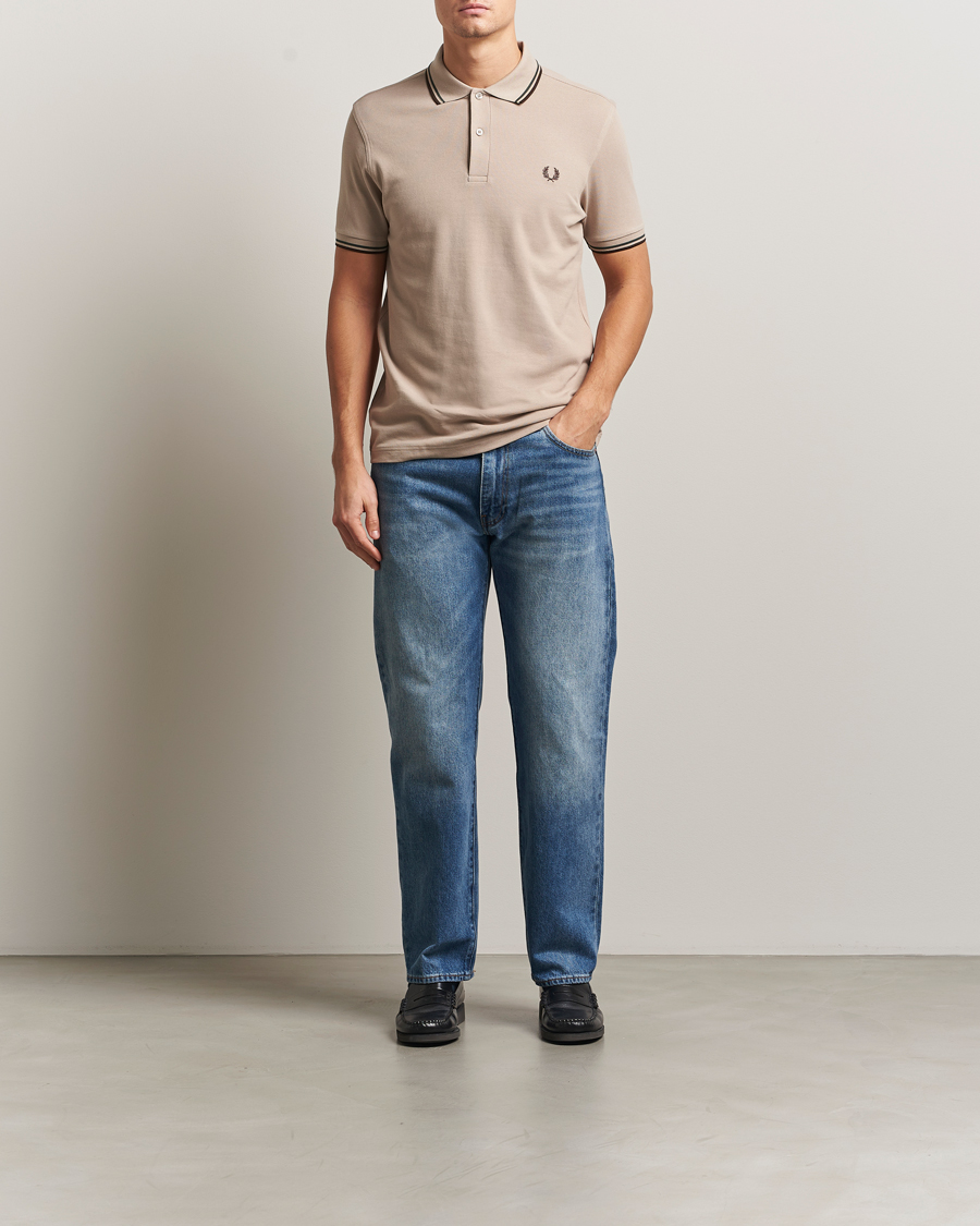 Uomini | Polo | Fred Perry | Twin Tipped Shirt Warm Oat