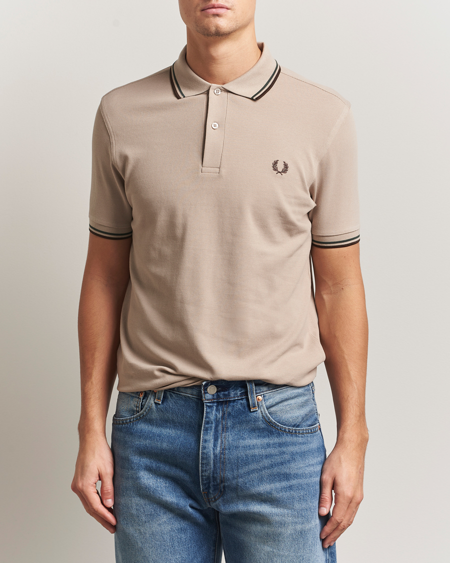 Uomini | Polo | Fred Perry | Twin Tipped Shirt Warm Oat