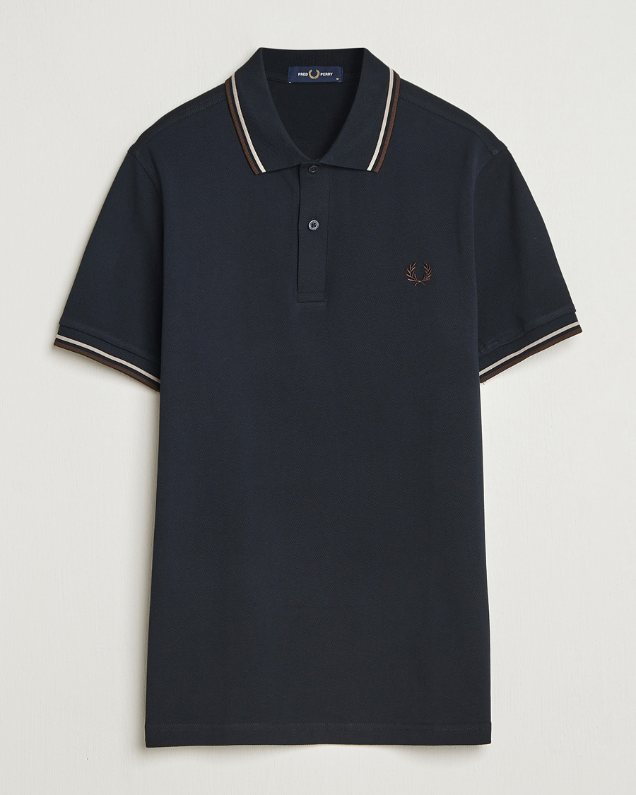 Uomini | Polo | Fred Perry | Twin Tipped Shirt Navy