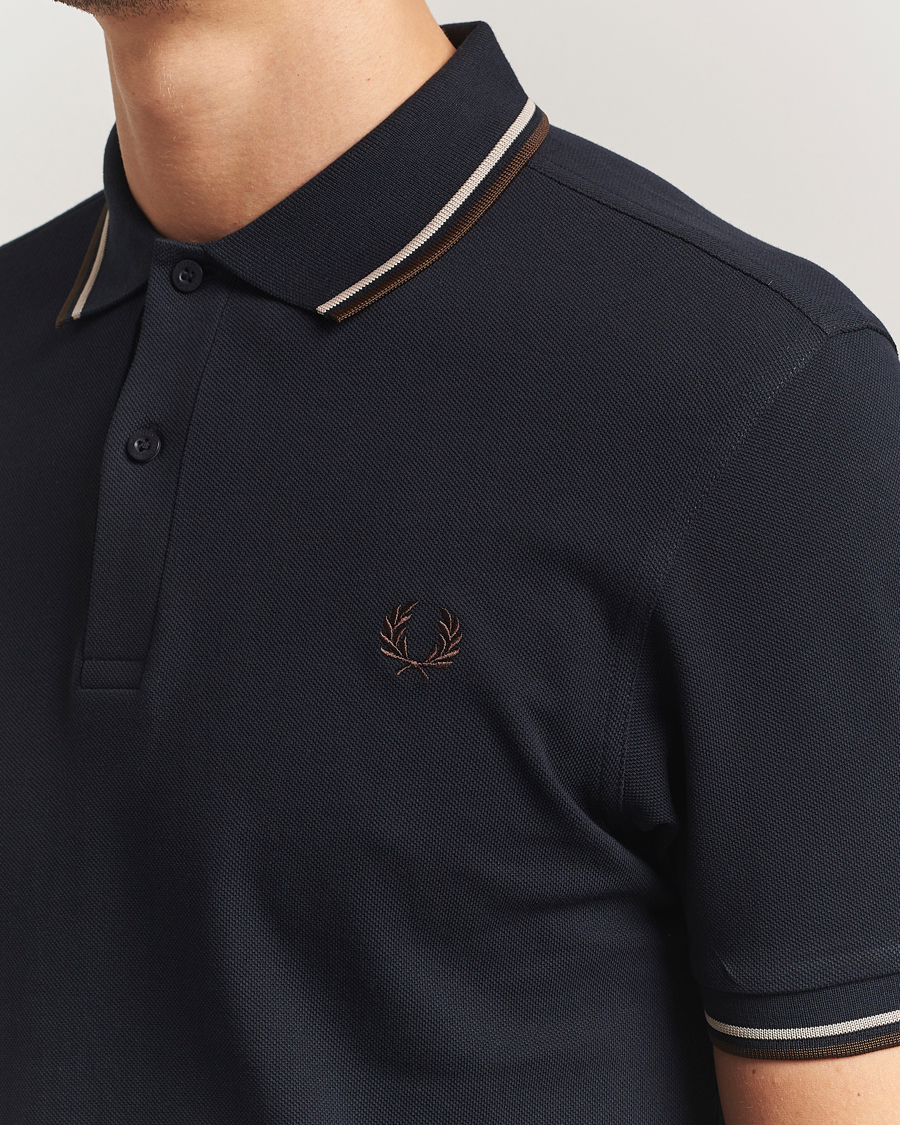 Uomini | Polo | Fred Perry | Twin Tipped Shirt Navy