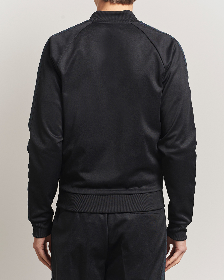 Uomini | Maglieria | Fred Perry | Blackwatch Tartan Taped Track Jacket Black