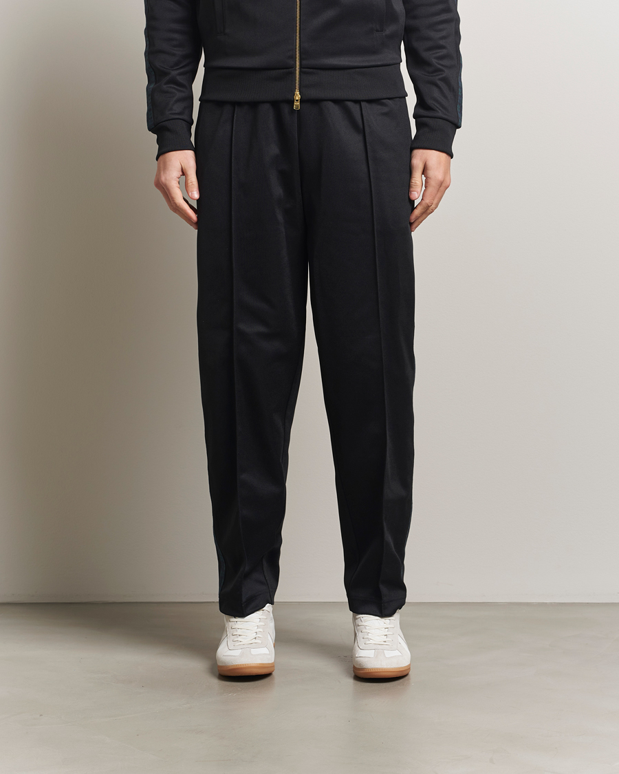 Uomini | Pantaloni | Fred Perry | Blackwatch Tartan Taped Track Pants Black