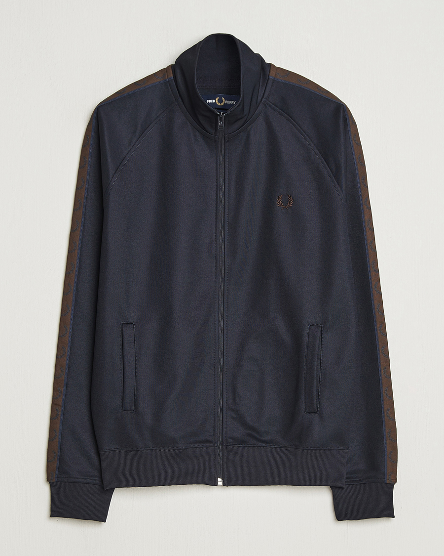 Uomini | Maglieria | Fred Perry | Taped Track Jacket Navy