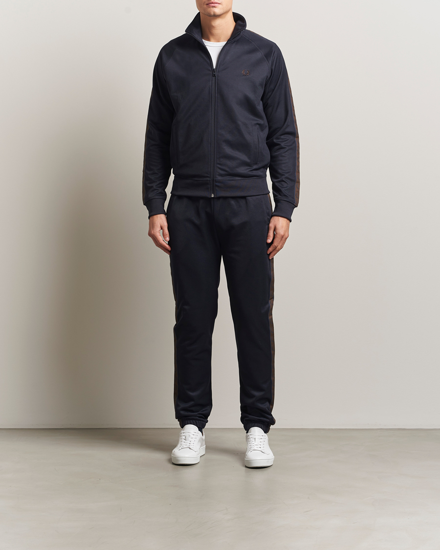 Uomini | Maglieria | Fred Perry | Taped Track Jacket Navy