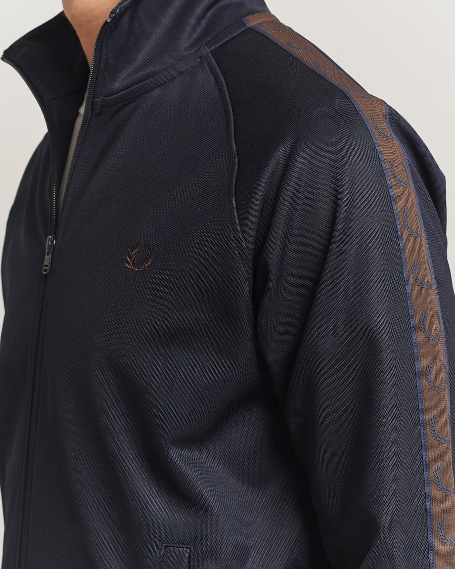 Uomini | Maglieria | Fred Perry | Taped Track Jacket Navy