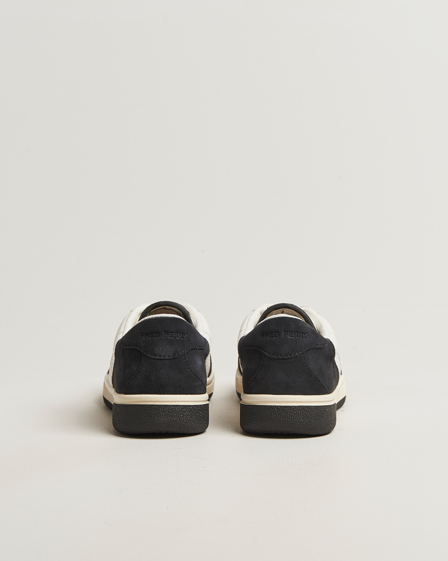 Uomini | Sneakers | Fred Perry | B11 Leather/Suede Sneaker Snow White/Navy