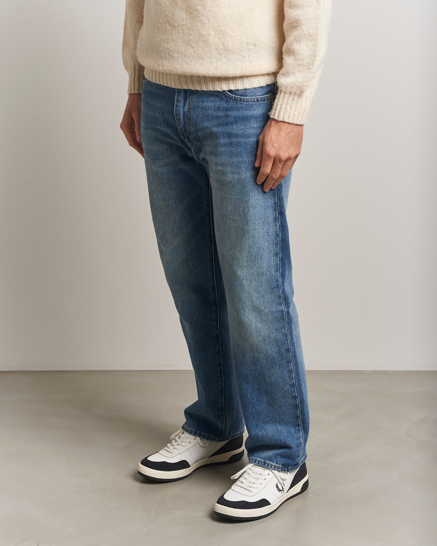 Uomini | Sneakers | Fred Perry | B11 Leather/Suede Sneaker Snow White/Navy