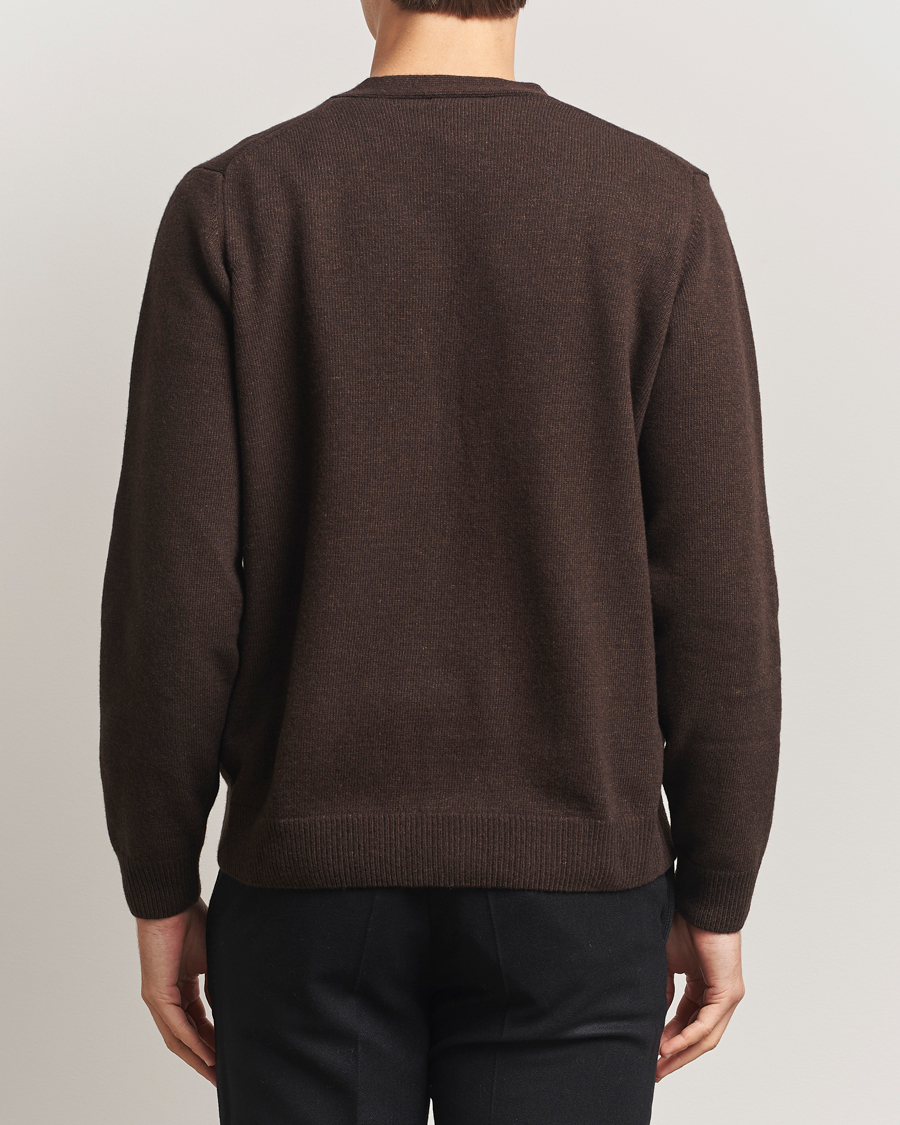 Uomini | Maglieria | Oscar Jacobson | Eduardo Wool Cardigan Brown